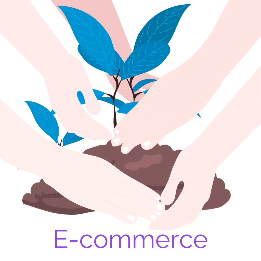 Plusieurs mains cultivant une plante